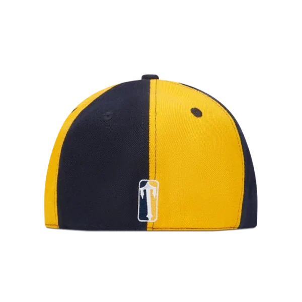 Cappello Trapstar Irongate ad arco aderente – Blu scuro-Giallo